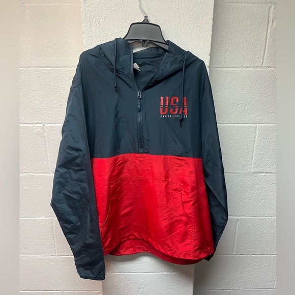 Other - USA Windbreaker Jacket in Navy and Red. Lightweight size large